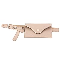 Andongnywell Women's Leather Fanny Pack Waist Bag with Removable Leather Belt Bag PU Belt Waist Pouch