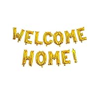 16inch WELCOME HOME Letter Balloons, Gold Alphabet Foil Mylar Balloons for Welcome Party Decoaration supply