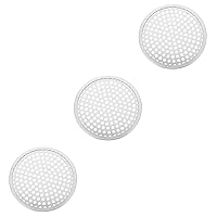 BESTOYARD 3pcs Round Pizza Dish Oven Baking Supplies Pizza Bakeware Pizza Tool Pizza Pan for Oven Perforated Pizza Pan Round Serving Tray Baking Pan With Hole Stainless Steel Baking Tools