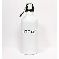 got samaj? - White Water Bottle with Carabiner 20oz