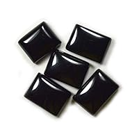12X10 to 14X10 MM 5 Pcs Natural Black Onyx Loose Gemstone Rectangle Shape for Jewelry Making