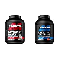 Muscletech Whey Protein Powder Nitro-Tech Whey Protein Isolate & Creatine Monohydrate Powder Cell-Tech Creatine Powder | Post Workout Recovery Drink | Muscle Builder