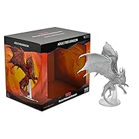 Dungeons & Dragons Nolzur's Unpainted Miniatures: Adult Red Dragon, Multi (90578)