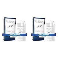 Secret Clinical Strength Soft Solid Antiperspirant and Deodorant for Women, Light & Fresh, 1.6 oz (Pack of 2)