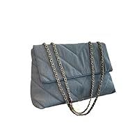 Shoulder Bag for Women Blue Messenger Bags Large Capacity Tote Bag Female Purses and Handbags (Light Blue)