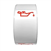 Printer Auto Service Reminder Stickers, with Red Oil Can Image, 500 Count
