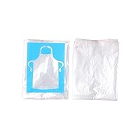 100 Pcs Clear Plastic Aprons Kitchen Cooking Aprons Painting Party Aprons Picnic Housework Apron Paint Craft Smocks Dish Washing Aprons