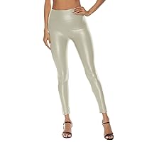 Faux Leather Pants for Women High Waisted Womens Faux Leather Leggings Stretch High Waisted Pleather Pu Pants