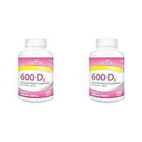 21st Century Calcium Plus D Supplement Tablet, 600 mg, 400 Count (Pack of 2)