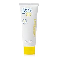 Clearing Defense SPF30 (2 Fl Oz) Sunscreen Moisturizer for Acne Prone Skin with Vitamin C - Lightweight and Mattifying, Helps Reduce Shine