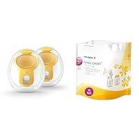 Medela Hands-Free Breast Pump Cups Compatible with Freestyle Flex, Pump in Style & Swing Maxi, Quick Clean MicroSteam Sterilizer Bags, 12 Pack