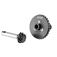 Steel Bevel Gear, Stainless Steel Heavy Duty Bevel Gear Set for Axial AR44 RC Car Part Accessory