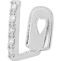 Silver Plated Hip Hop Teeth Gap Crystal Grills Punk Teeth Caps Cosplay Party Tooth Rapper Funny Jewelry Gift Convenient Handled