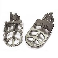Motorcycle Footpeg Foot Pegs Pedals Foot Rests for Honda CRF300L Rally CRF250L (silver)