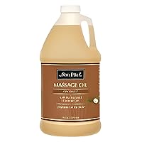 Bon Vital' Coconut Massage Oil with 100% Pure Fractionated Coconut Oil to Repair Dry Skin, Used by Massage Therapists and At-Home Use for Therapeutic Massages and Relaxation, 1/2 Gal, Label may Vary