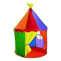 Excellerations Circus Tent - Toddler and Child Large Playhouse for Indoor and Outdoor Play and Games, 54 inches H x 40-1/2 inches Dia., Kids Toy