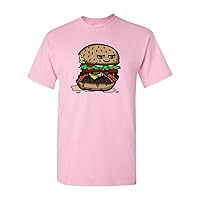 Too Cute to Eat Bacon Cheese Burger Adult DT T-Shirts Tee