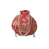 Handicrafts and Jewellery Designer Women Potali Bags, Evening Handbags for women Best for gifting,Wedding Indian Potali
