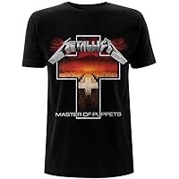 Metallica Men's Master of Puppets Cross Slim Fit T-Shirt Black