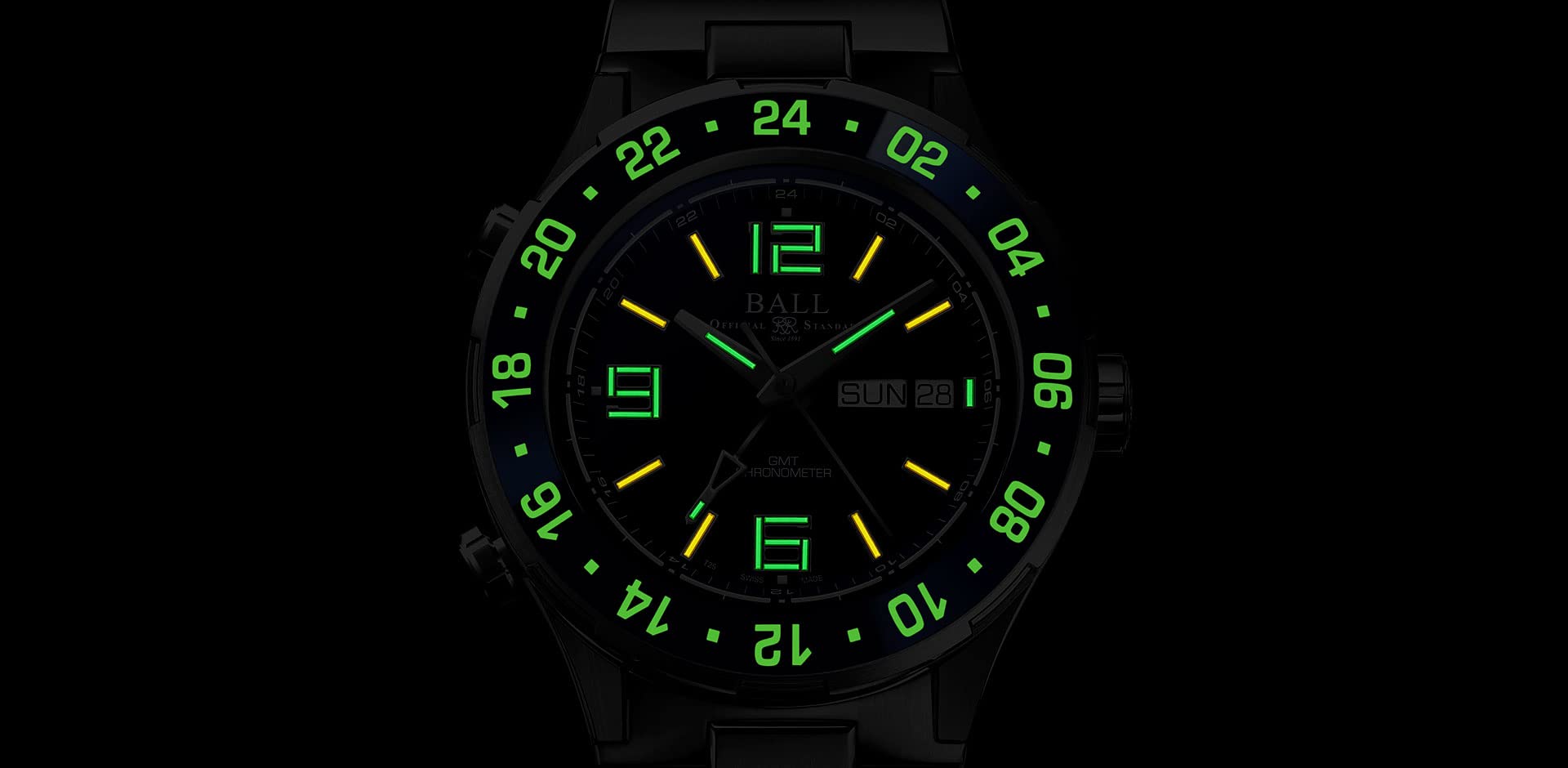 Ball DG3030B-S6CJ-BK Roadmaster Marine GMT Limited Edition Black Dial Watch