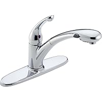 Signature Single-Handle Kitchen Sink Faucet with Pull Out Sprayer, Chrome 470-DST