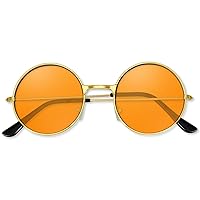 1-3 Pairs Hippie Sunglasses 70s Round Hippie Glasses Party Decoration Sunglasses for Women with Colored Glasses Cloth