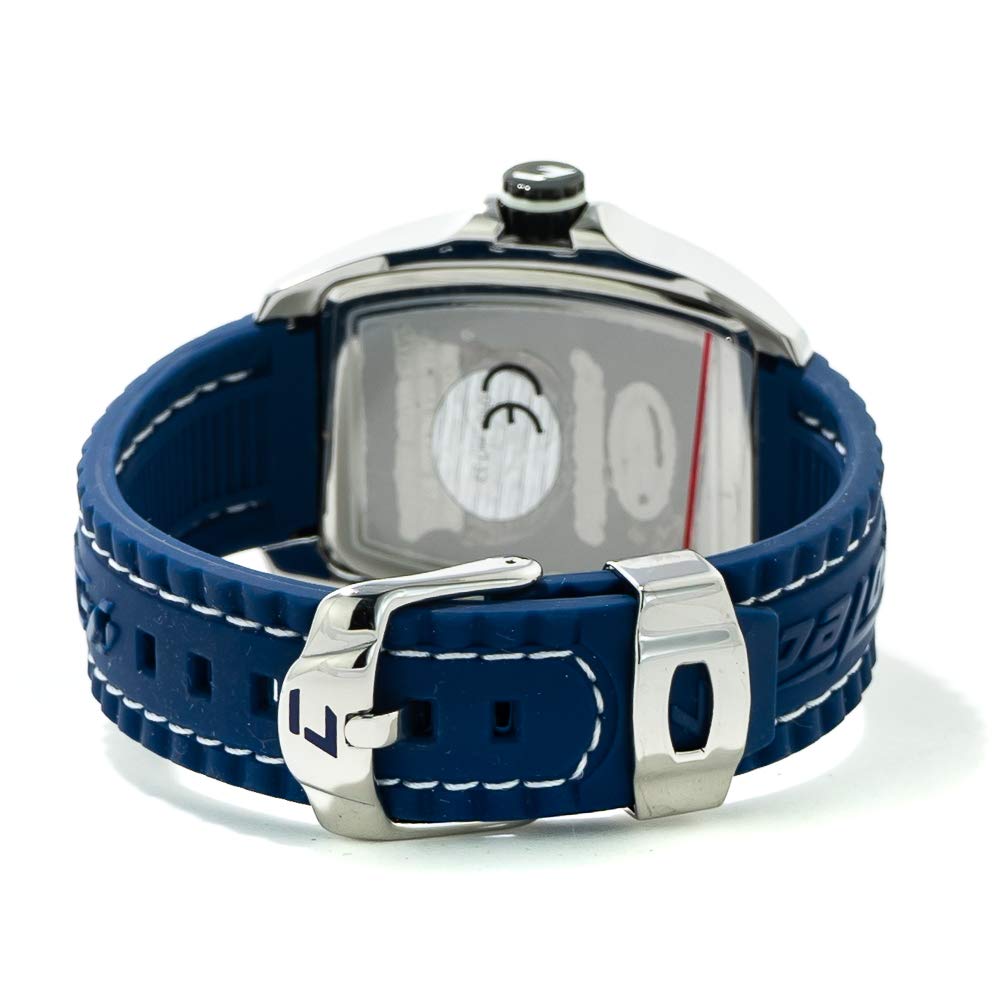 Chronotech Mens Analogue Quartz Watch with Rubber Strap CT7016M-03, Blue, 41mm, Strap