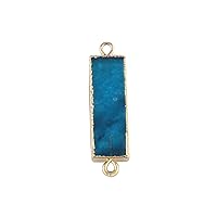 Apatite Jasper Earring Making Pairs Gold Electroplated Fancy Double Bail Connectors Pendants Gift