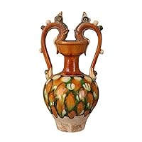 MADALIANO Double Dragon Bottle Antique Old Goods Pottery Collection Antique Porcelain Folk Decorative Ornaments