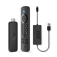 Amazon Fire TV Stick 4K with USB Power Cable (eliminates the need for AC adapter)