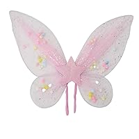 YiZYiF Adults Kids Fairy Wings Dress Up Sheer Butterfly Fairy Wings Halloween Cosplay Costume Angel Wings Birthday Party Photography Props Pink A One Size