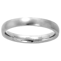 3mm - 8mm Plain Titanium Ring Wedding Band for Men Brushed Finish Comfort Fit Sizes 5-15