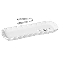 Mud Pie Bacon Serving Tray Set, White, 12