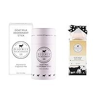 Dionis Goat Milk Skincare Deoderant Stick & Milk & Honey Ultimate Bar Soap Shower & Bath 3 Piece Travel Set