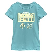 STAR WARS Book Boba Fett Armor Logo Girls Short Sleeve Tee Shirt