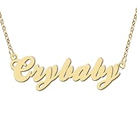 Name Necklace Personalized Engraved Name Pendant for Womens Friends Christmas Gift
