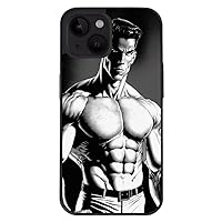 Comic Style Muscle Man iPhone 14 Case - Adult Phone Case for iPhone 14 - Graphic iPhone 14 Case