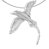 Silver Bird Necklace | Rhodium-plated 925 Silver Bermuda Longtail Bird Pendant with 18
