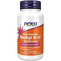 Supplements, Methyl B-12 (Methylcobalamin) 10,000 mcg, Nervous System Health*, 60 Lozenges