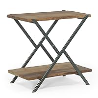 Christopher Knight Home Oxbow Side Table, Grey + Light Walnut