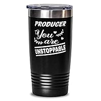 Producer Tumbler 20oz, You are unstoppable, Travel Mug, Vacuum Insulated Stainless Steel Coffee Tumbler For Producer