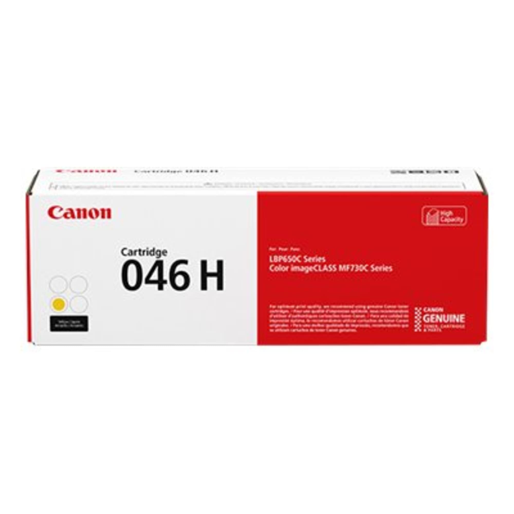 Canon Genuine Toner, Cartridge 046 Yellow, High Capacity (1251C001), 1 Pack Color imageCLASS MF735Cdw, MF733Cdw, MF731Cdw, LBP654Cdw Laser Printers