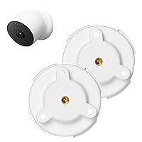 2Pack Mounting Plate Compatible with Google Nest Cam Outdoor (Battery) Camera, Replacement for Original Nest Cam Bracket, Wall Mount for Google Nest Cam - White