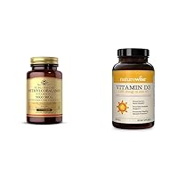 SOLGAR Methylcobalamin Vitamin B12 5000 mcg Nuggets - Supports Energy, Active B12 Form, Non-GMO & NatureWise Vitamin D3 5000iu (125 mcg) 1 Year Supply for Healthy Muscle Function