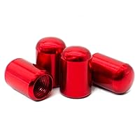 Car Tire Valve Stem Caps, 4pcs Air Caps Stem Covers, Universal Tire Valve Caps for Cars, SUVs, Bike, Trucks and Motorcycles, Car Wheel & Tire Exterior Accessories Parts - Red