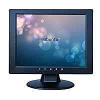 10.4'' inch Monitor 800x600 4:3 Plastic Shell Desktop Portable Support Linux Ubuntu Raspbian Debian OS Resistive Touch Screen for PC Display, with USB HDMI VGA and Built-in Speaker W104PT-531RL
