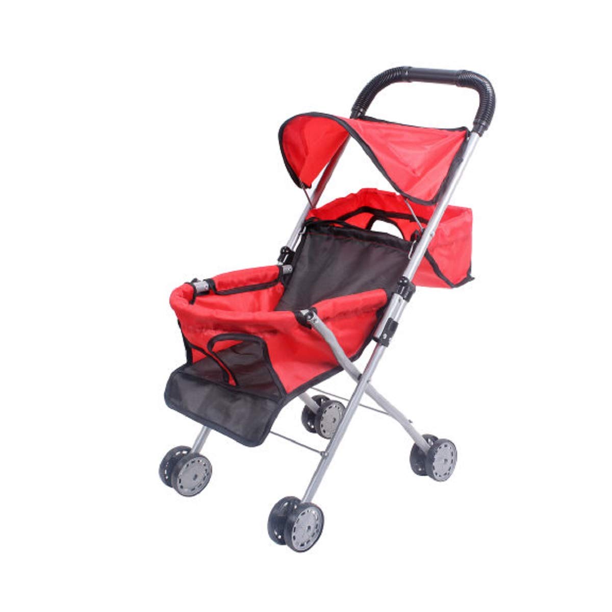 GCI Red Polka Dot Lightweight Baby Doll Foldable Compact Stroller