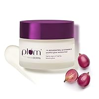 Plum 1% Resveratrol & Vitamin C Youthful Glow Moisturizer | Fights Signs Of Ageing | Enhances Collagen Production | Boosts Glow | Lightweight & Quick-Absorbing | 100% Vegan | 50G (50 G (Pack Of 1))
