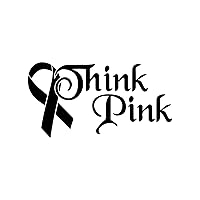 Think Breast Cancer White Ribbon Car Window Vinyl Decal Sticker 6