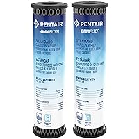 Pentair OMNIFilter TO1 Carbon Water Filter, 10-Inch, Standard Whole House Carbon Wrap Sediment and Taste & Odor Replacement Filter Cartridge, 10